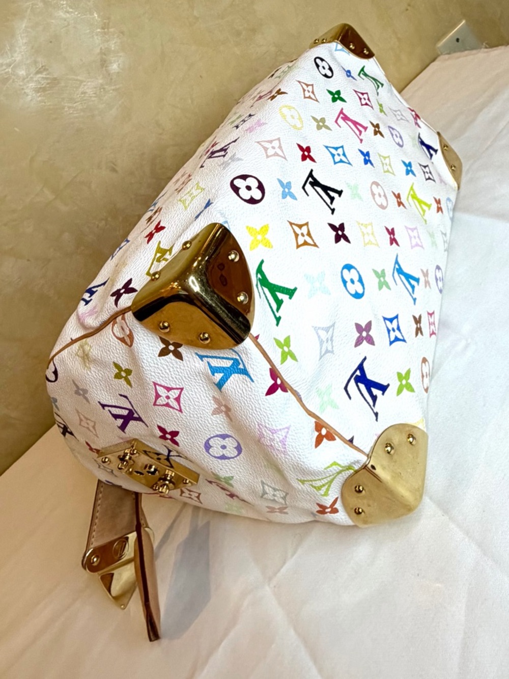 Louis Vuitton White Multicolor Monogram Speedy 30 - Picture 7 of 16